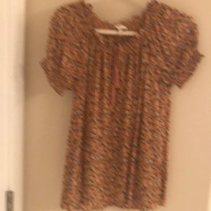 Joie Silk Peasant Top